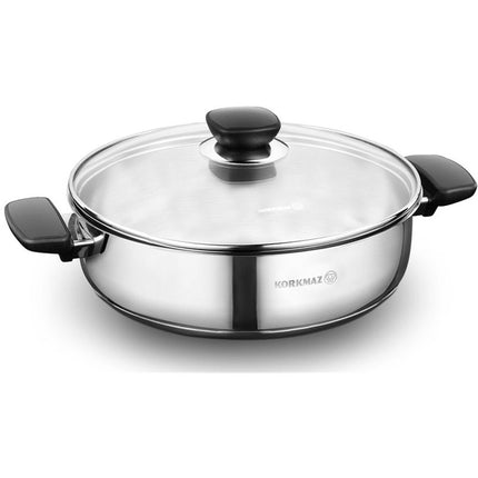 Korkmaz Kochtopf aus Edelstahl Tencere Kappa 5 l 28x9cm A16921