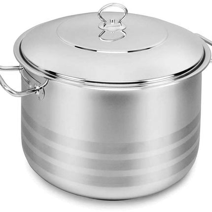 Korkmaz Kochtopf Casserole aus Edelstahl Tencere Mega 45l 45x30cm A1950