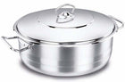 Korkmaz Kochtopf Extra Low Casserole aus Edelstahl Tencere Mega 10l 36x10cm A1956