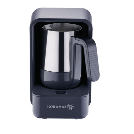 Korkmaz Kaffeemaschine Grey/Satin – 1,25L, Edelstahl Thermoskanne, Anti-Tropf, Wasserstandsanzeige