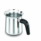 Korkmaz Orbit Milchtopf 1,0 l – Sütlük aus Edelstahl 18/10, schwarze Bakelitgriffe