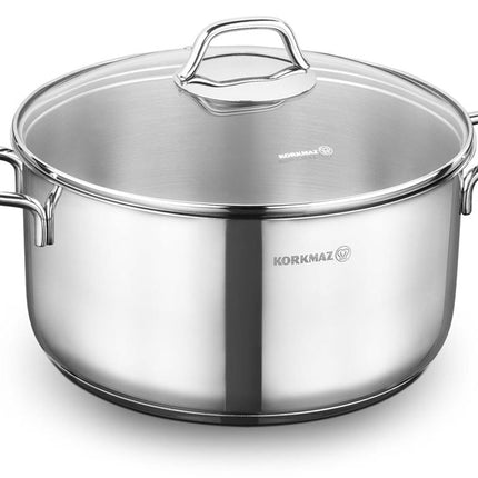 Korkmaz Perla Casserole A1571 – 26x13 cm, Edelstahl mit Deckel (Edelstahltopf) kaufen bei Linkreich – Jetzt entdecken!