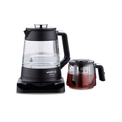 Korkmaz Prosense Teemaschine Glas – Vollständig transparent | 0,8 L / 1,7 L - Linkreich