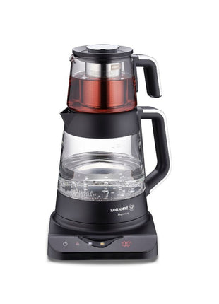 Korkmaz Prosense Teemaschine Glas – Vollständig transparent | 0,8 L / 1,7 L - Linkreich