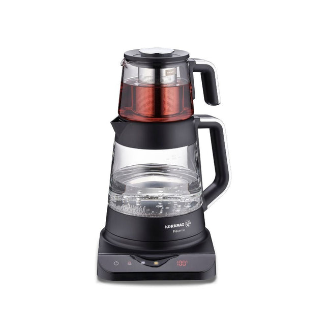 Korkmaz Prosense Teemaschine Glas – Vollständig transparent | 0,8 L / 1,7 L - Linkreich