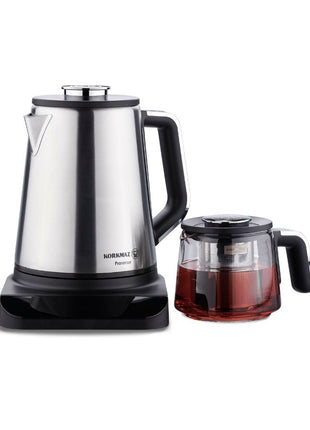Korkmaz Prosense Teemaschine Hybrid – Edelstahl & Glas | 0,8 L / 1,7 L - Linkreich