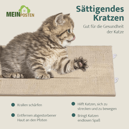 Kratzbrett Kratzmatte für Wand 80x28 cm Eckkratzbrett Kratzbaum Katzen Katze Sisal (Katzenkratzbrett) kaufen bei Linkreich – Jetzt entdecken!