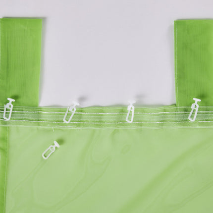 2er-Pack Gardinen Transparent Vorhang Set Wohnzimmer Voile Schlaufenschal mit Bleibandabschluß 61000CN