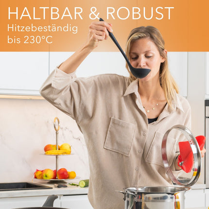 Küchenhelfer aus Silikon & Edelstahl Kochutensilien Schwarz - 10er Set (Küchenhelfer & - utensilien) kaufen bei Linkreich – Jetzt entdecken!