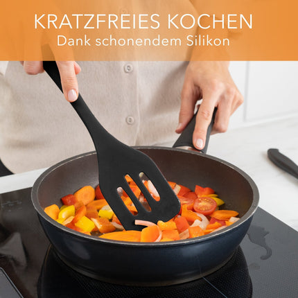 Küchenhelfer aus Silikon & Edelstahl Kochutensilien Schwarz - 5er Set (Küchenhelfer & - utensilien) kaufen bei Linkreich – Jetzt entdecken!