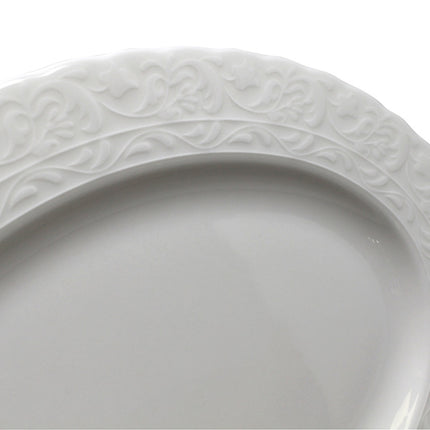 Kütahya Bone Amore Basak 28cm Oval Plate White