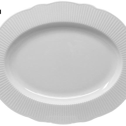 Kütahya Bone Amore Ilay 28cm Oval Plate White