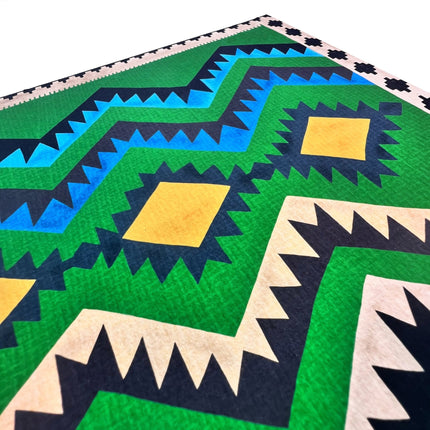 Kunstdruck Kilim Classic grün