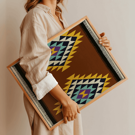 Kunstdruck Peacock kastanienbraun