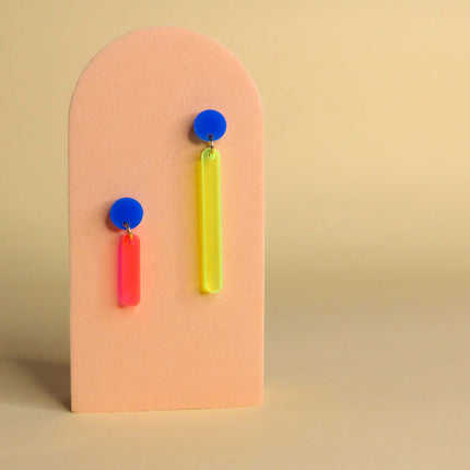 niemalsmehrohne x Kunstmuseum Basel Edition - neon lights Nr.2 - Ohrringe