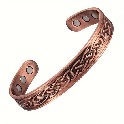 SEO. Kupferschmuck Armreif mit Magneten Wasserwellen für Herren - Linkreich