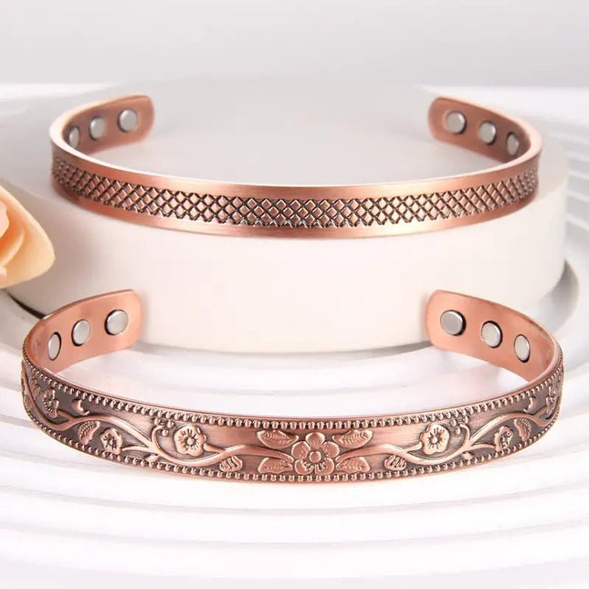 SEO. Kupferschmuck Armreifen mit Magneten im 2 - Set - Linkreich