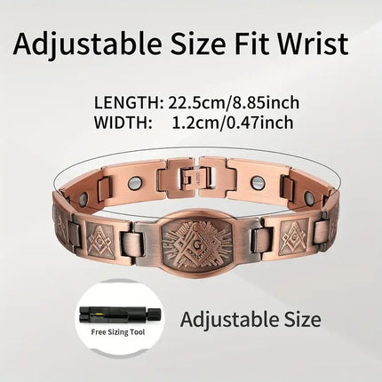 SEO. Kupferschmuck Herren Magnetarmband - Linkreich