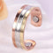 SEO. Kupferschmuck Ring mit Magneten dreifarbig unisex, verstellbar - Linkreich