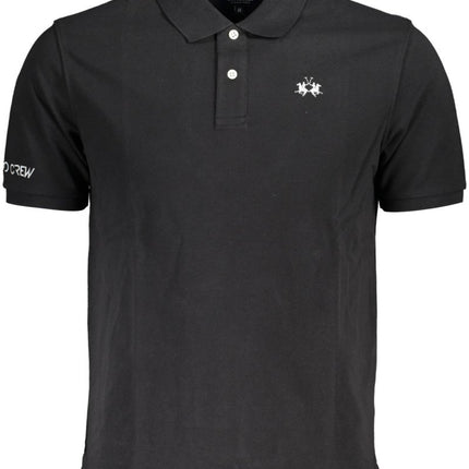 SEO. La Martina Herren Kurzarm Polo Schwarz - Schwarz Linkreich