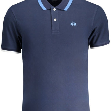 SEO. La Martina Herren - Poloshirt Mit Kurzen Ärmeln, Weiss - Blau Linkreich