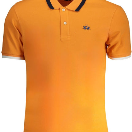 SEO. La Martina Herren - Poloshirt Mit Kurzen Ärmeln, Weiss - Orange Linkreich