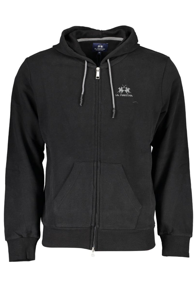 SEO. LA MARTINA Herren - Sweatshirt mit Reißverschluss – Kapuzenpullover für Herbst/Winter - Schwarz Linkreich