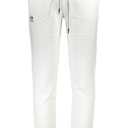 SEO. LA MARTINA Jogginghose Herren – Weisse Sporthose mit Logo - Print und Schnürbund - Weiß Linkreich