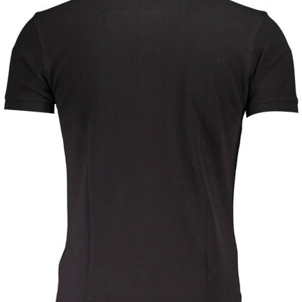 SEO. LA MARTINA Poloshirt Herren – Slim Fit Kurzarm - Shirt mit Logo - Stickerei - Schwarz Linkreich