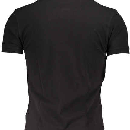 SEO. LA MARTINA Poloshirt Herren – Slim Fit Kurzarm - Shirt mit Logo - Stickerei - Schwarz Linkreich