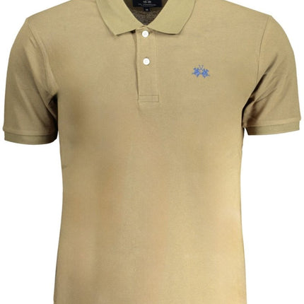 SEO. LA MARTINA Poloshirt Herren – Weißes Kurzarm - Polohemd mit Logo - Stickerei - Grün Linkreich