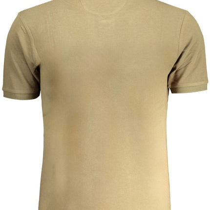 SEO. LA MARTINA Poloshirt Herren – Weißes Kurzarm - Polohemd mit Logo - Stickerei - Beige Linkreich