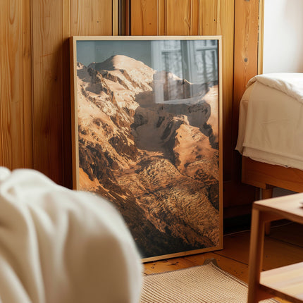 Mont Blanc Golden Hour Wall Art Print – Chamonix Mountain Photography