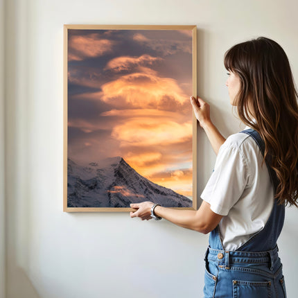 Aiguille du Goûter Print – Chamonix Sunset Alpine Wall Art Photography
