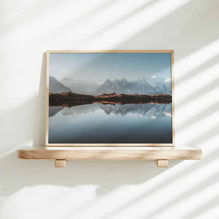 Mont Blanc Reflection at Lacs des Chéserys - Premium Wall Art Print