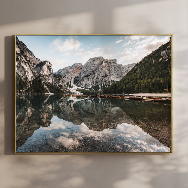 Lago di Braies Print – Dolomites Landscape Photography Wall Art