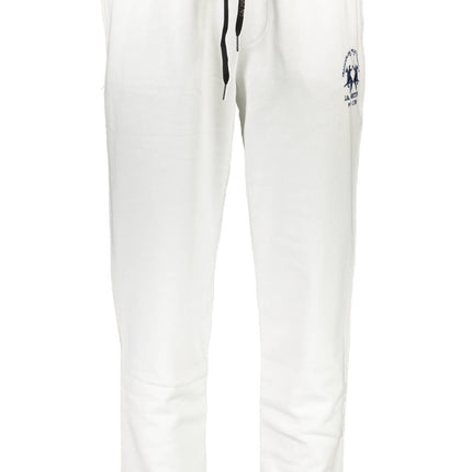 LA MARTINA Herren Jogginghose – Weisse Sporthose aus Italien | Elastischer Bund
