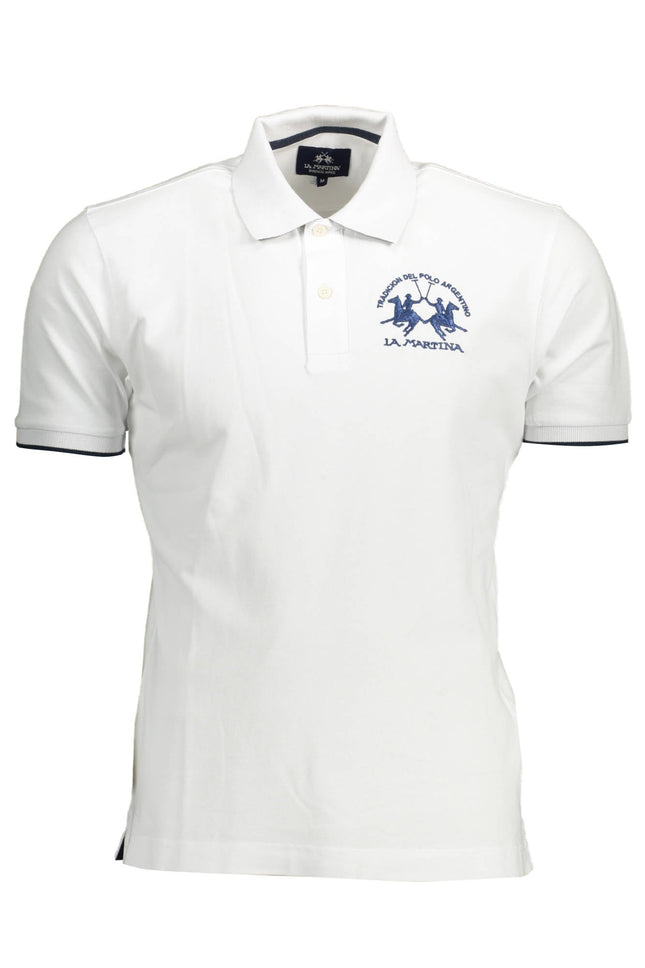 LA MARTINA Poloshirt Herren – Weißes Kurzarm-Polo mit Stickerei | soulluna.de