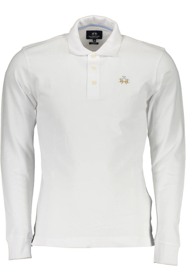 LA MARTINA Poloshirt Herren Langarm – Slim Fit in Weiß | soulluna.de