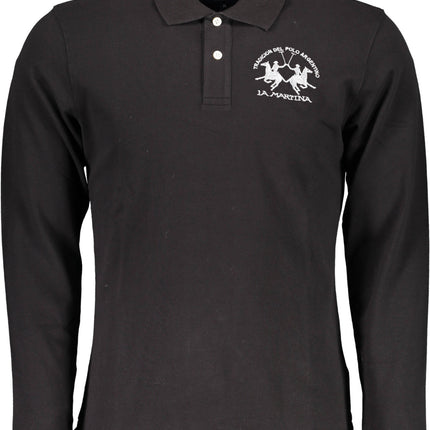 LA MARTINA Poloshirt Herren – Langarm-Shirt in Schwarz für Herbst/Winter | soulluna.de