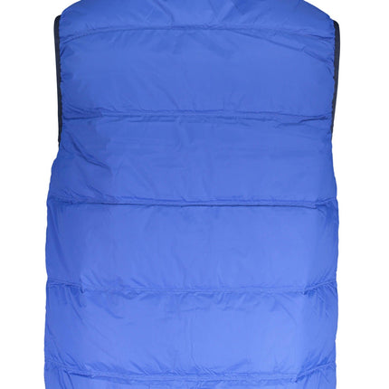 LA MARTINA Ärmellose Jacke Herren – Blaue Weste mit Stickerei & Kontrastdetails