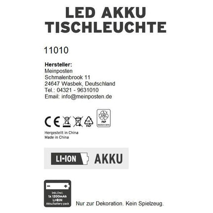 Lampe LED ohne Kabel Touch Tischleuchte Tischlampe Leuchte kabellos dimmbar (Lampe) kaufen bei Linkreich – Jetzt entdecken!
