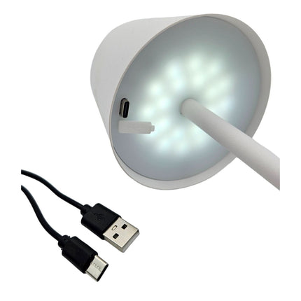 SEO. Lampe LED ohne Kabel Touch Tischleuchte Tischlampe Leuchte kabellos dimmbar - Schwarz, Höhe 27 cm (Modell Sue) Linkreich