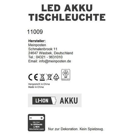 Lampe LED ohne Kabel Touch Tischleuchte Tischlampe Leuchte kabellos dimmbar (Lampe) kaufen bei Linkreich – Jetzt entdecken!