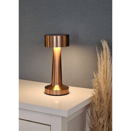 SEO. Lampe LED ohne Kabel Touch Tischleuchte Tischlampe Leuchte kabellos dimmbar - Weiß, Höhe 37 cm (Modell Lina) Linkreich