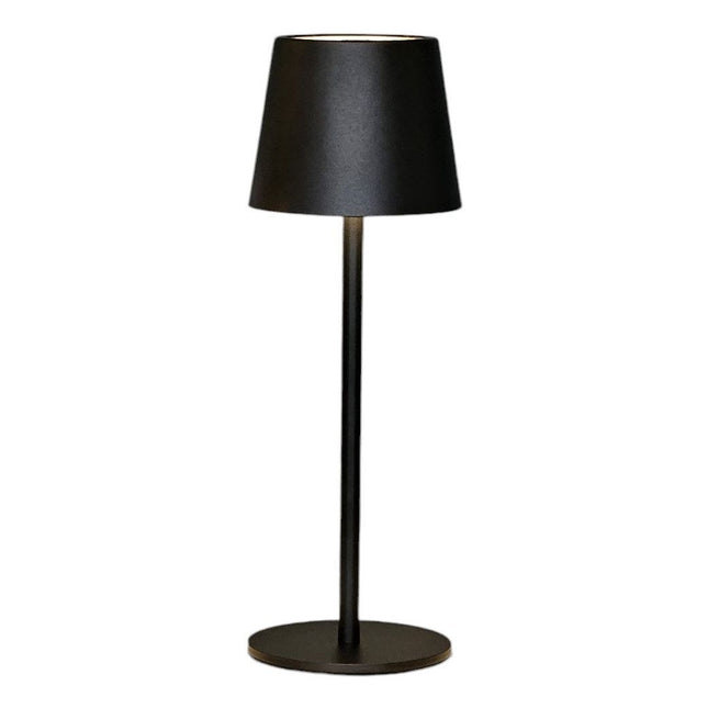 SEO. Lampe LED ohne Kabel Touch Tischleuchte Tischlampe Leuchte kabellos dimmbar - Schwarz, Höhe 27 cm (Modell Sue) Linkreich