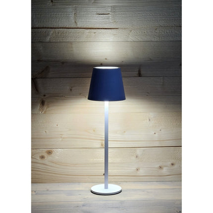 SEO. Lampe LED ohne Kabel Touch Tischleuchte Tischlampe Leuchte kabellos dimmbar - Weiß, Höhe 37 cm (Modell Lina) Linkreich