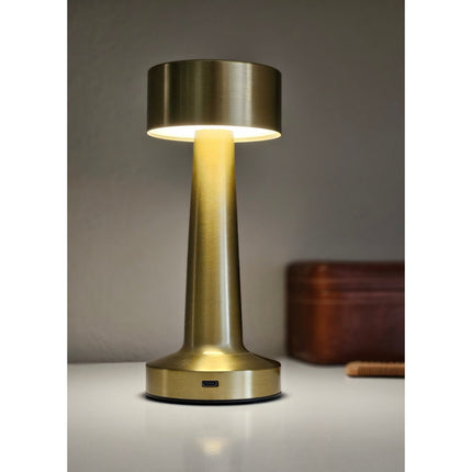 SEO. Lampe LED ohne Kabel Touch Tischleuchte Tischlampe Leuchte kabellos dimmbar - Weiß, Höhe 37 cm (Modell Lina) Linkreich