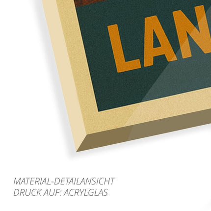 SEO. Landschaftspark Duisburg - Nord – Retro Poster im 70er - Look - Acrylglas (4 mm) Linkreich