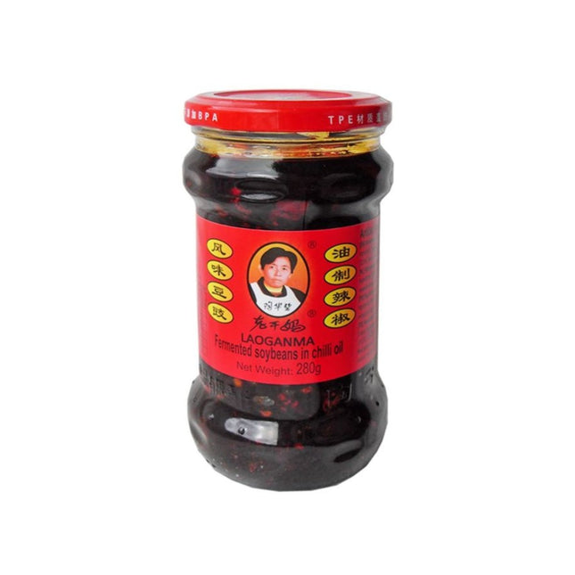 SEO. Lao Gan Ma Fermentierte Sojabohnen in Chiliöl 280g - Linkreich